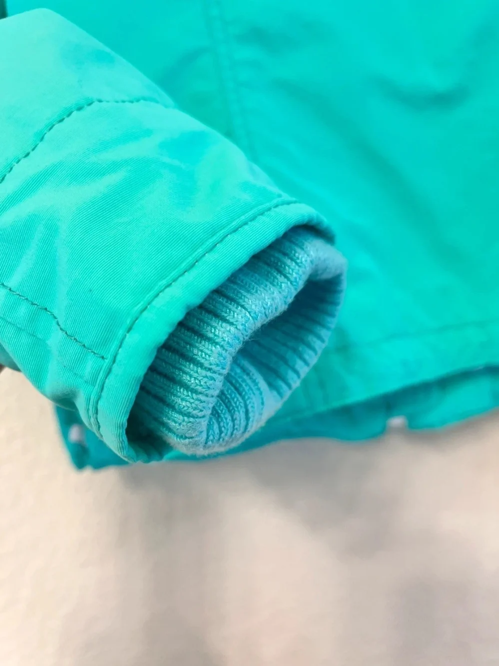 Hollister Teal Utility Jacket with Ribbed Funnel Collar Size Large